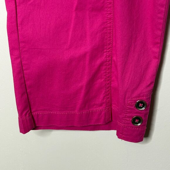 JM Collection Womens Capri Pants 18W Pink Comfort Stretch Tummy Control Barbie - Picture 9 of 13